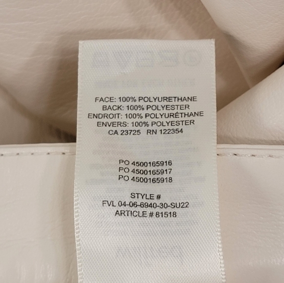 Aritzia Wilfred The Melina Super High-Rise Vegan Leather Pant White Cream 8 - Picture 11 of 16